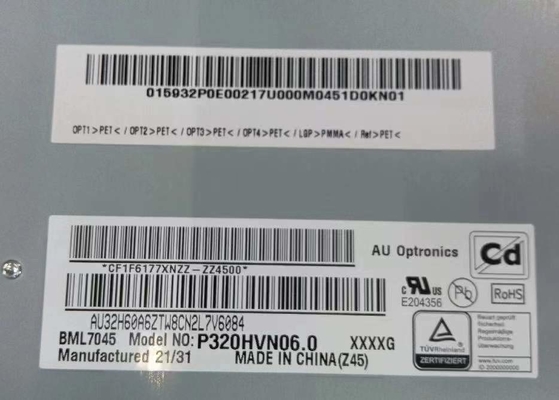comprar AUO 32INCH Panel LCD de señalización digital 51P 400CCD / M2 Monitor de ordenador P320HVN06.0 1920*1080Pixels 69PPI online manufacture
