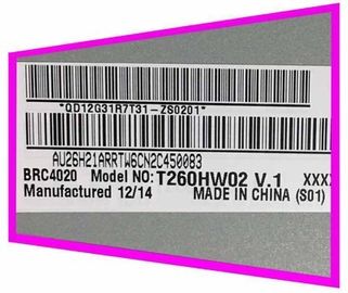 T260HW02 V1 Pantalla LCD industrial de 26 pulgadas Tamaño 1920 * 1080 píxeles Resolución