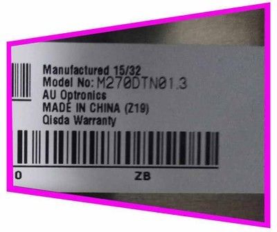 Un buen precio. Panel de pantalla LCD AUO M270DTN01.3 de 27 pulgadas con 2560x1440 píxeles, brillo de 350 cd/m² y conector de 130 pines en línea